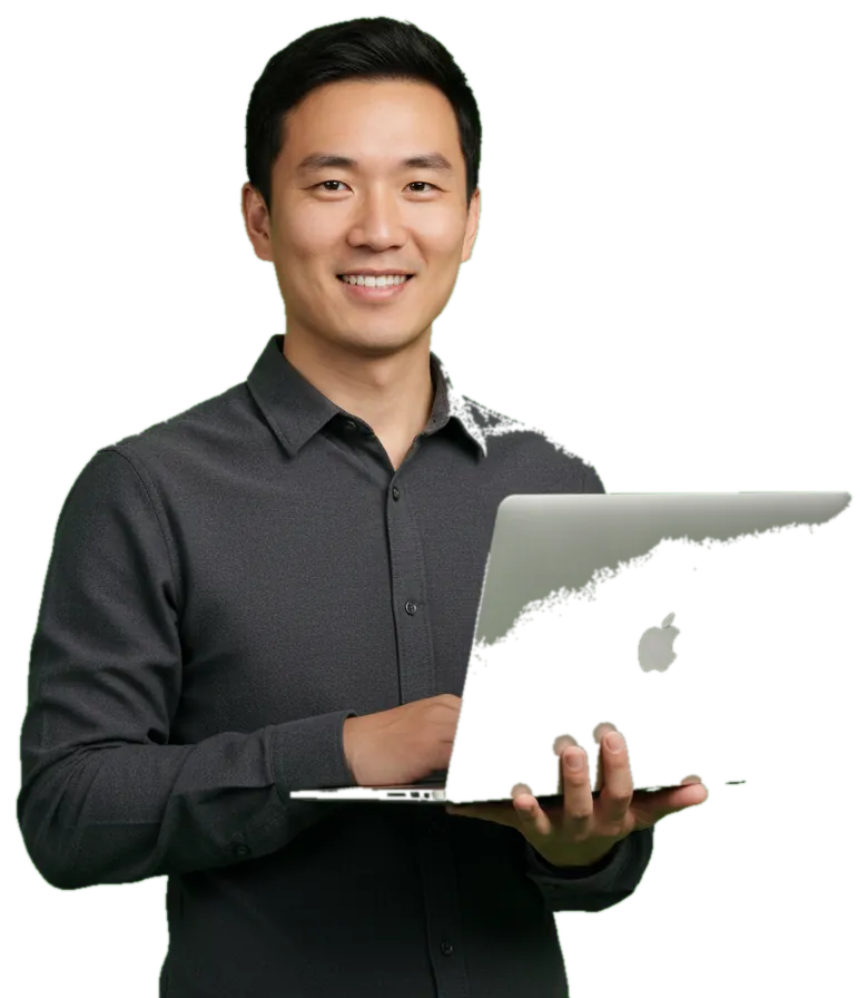 Startup founder at their workspace