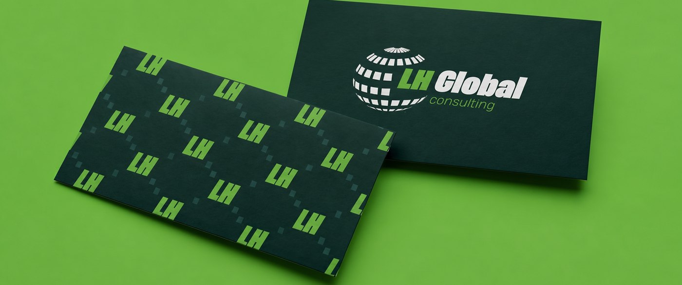 LH Global Consulting brand system detail by Omega Trove