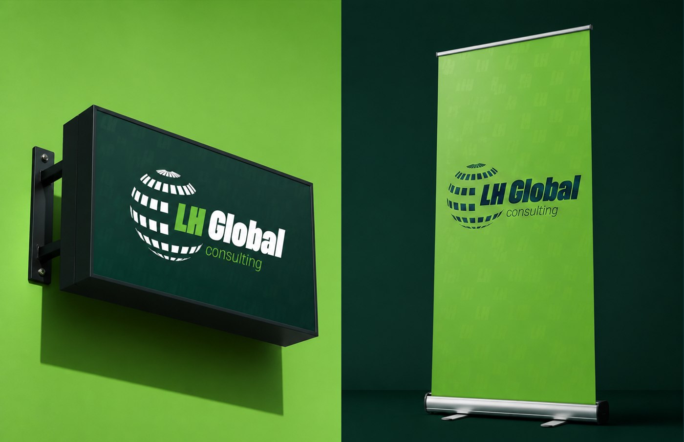 LH Global Consulting brand system detail by Omega Trove