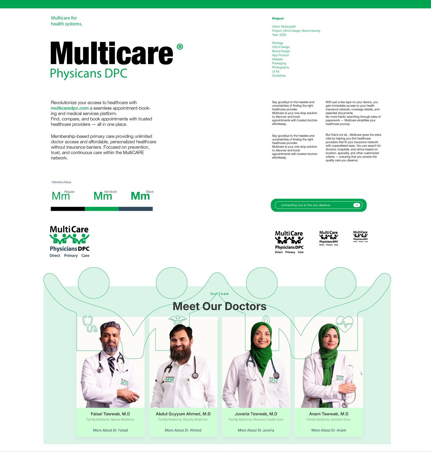 MultiCARE brand system detail by Omega Trove