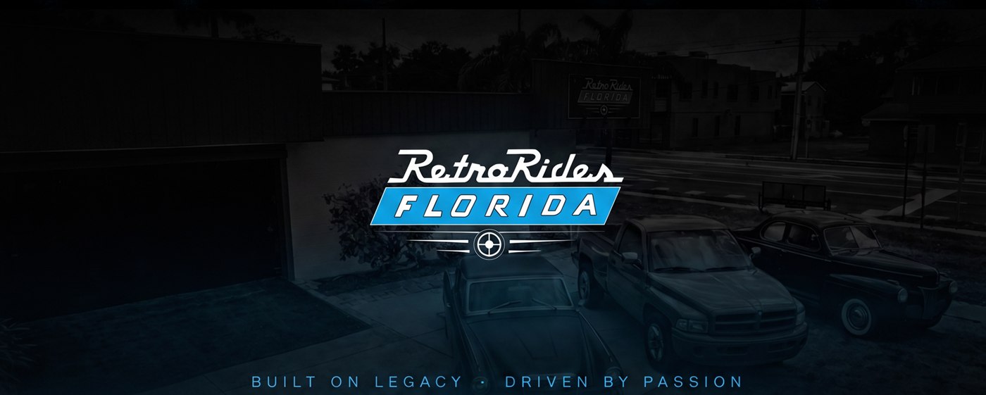 RetroRides Florida brand system detail by Omega Trove