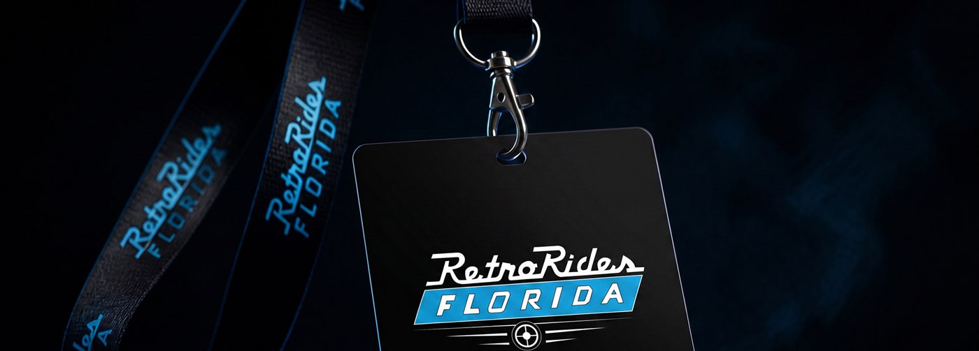 RetroRides Florida brand system detail by Omega Trove