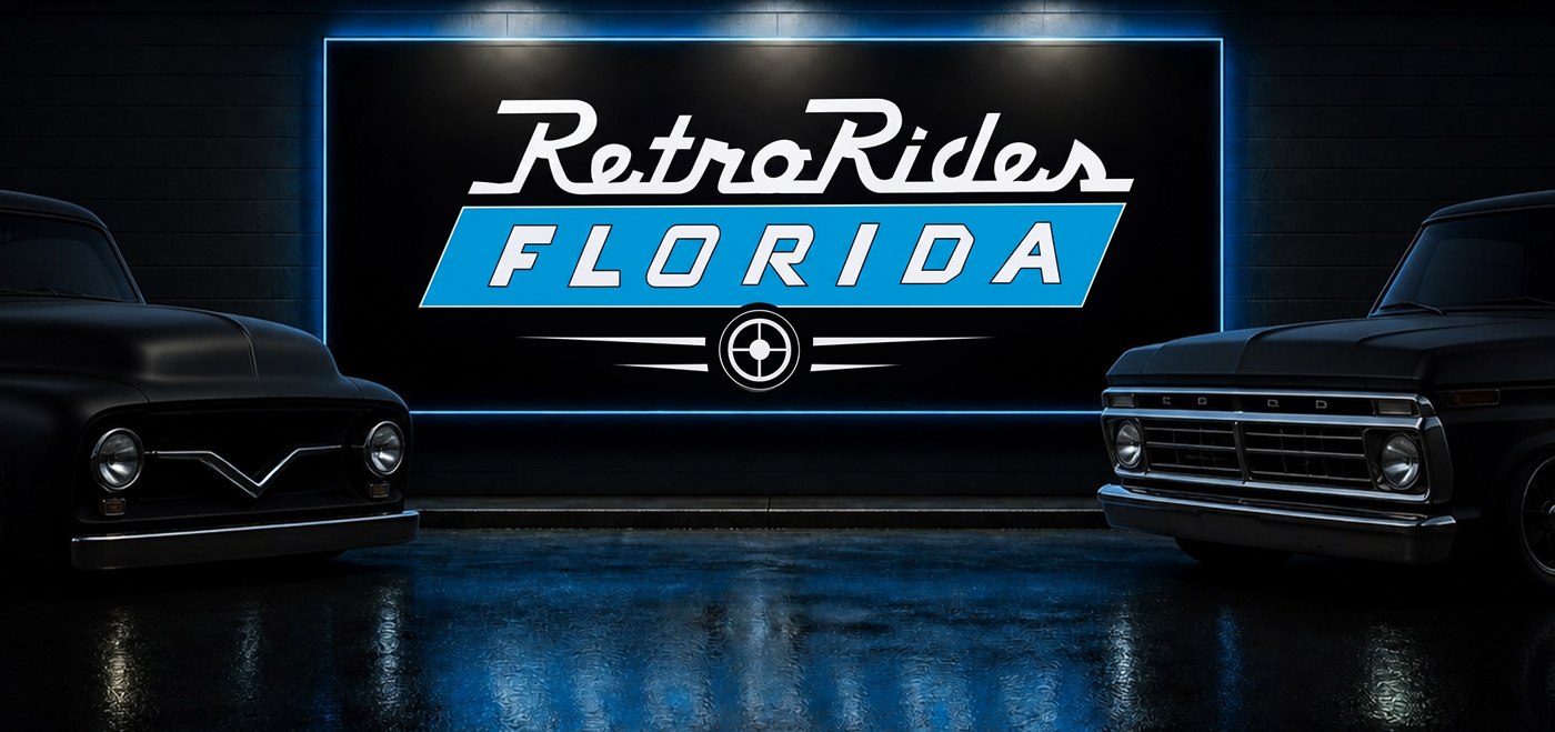 RetroRides Florida brand system detail by Omega Trove