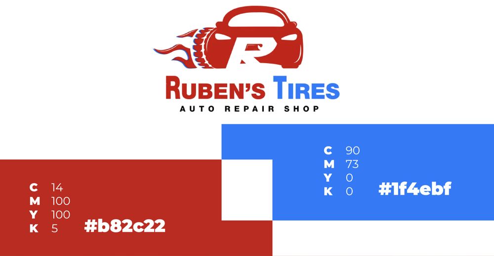 Ruben’s Tires brand system detail by Omega Trove