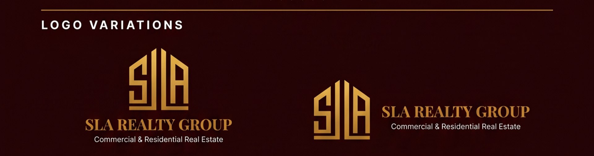 SLA Realty Group brand system detail by Omega Trove