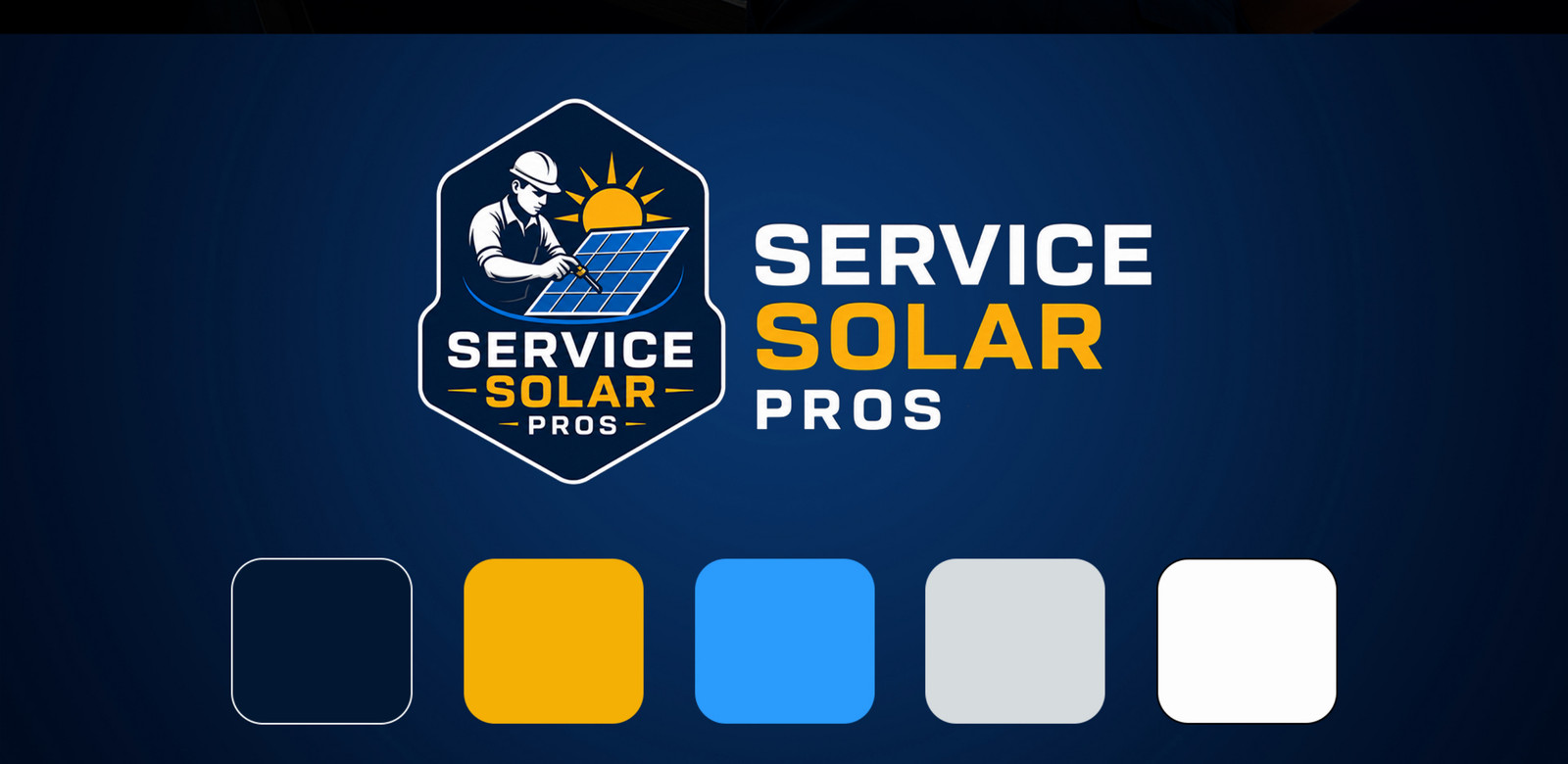Service Solar Pros brand system detail by Omega Trove