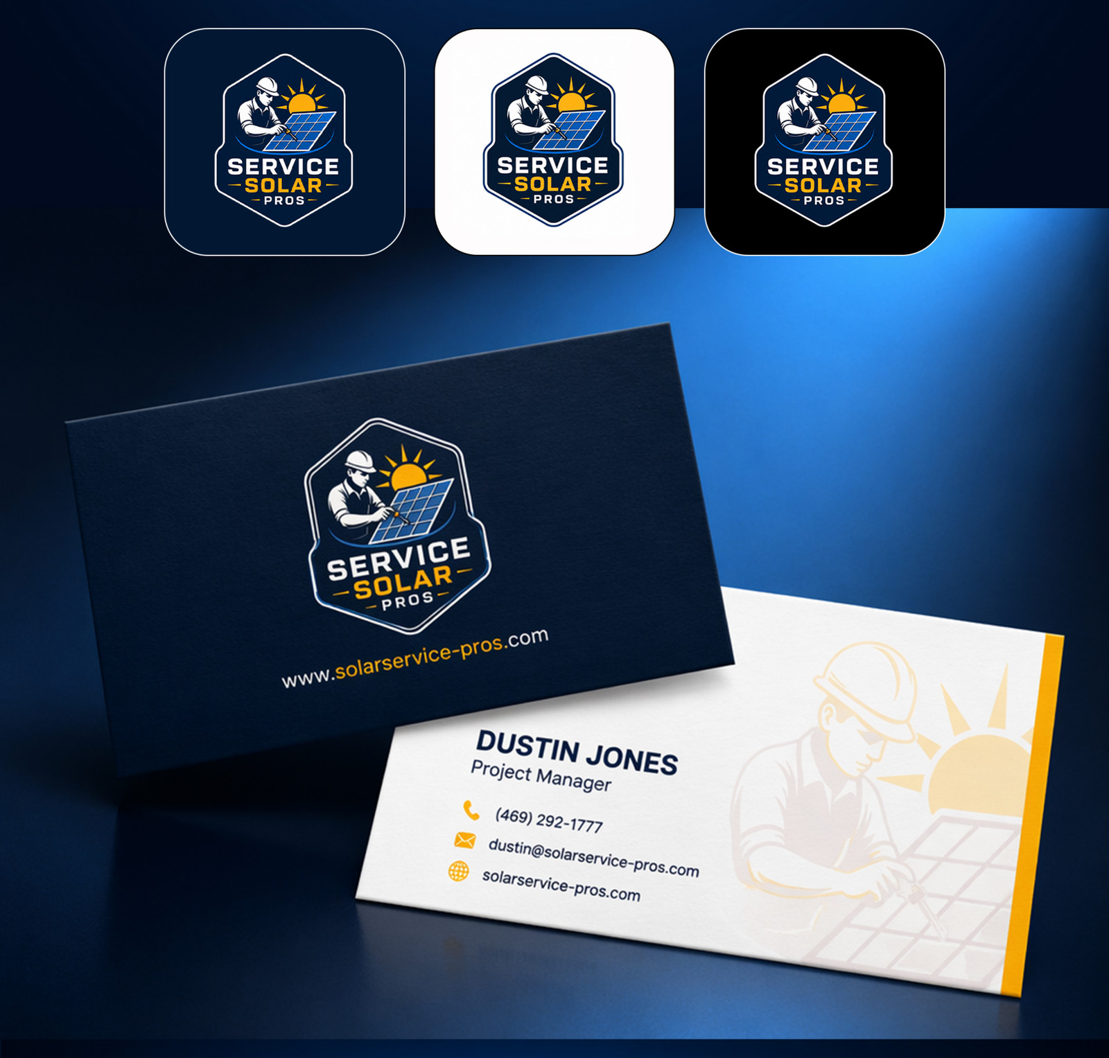 Service Solar Pros brand system detail by Omega Trove