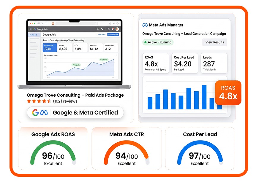 Paid ads / media buying — Omega Trove Consulting
