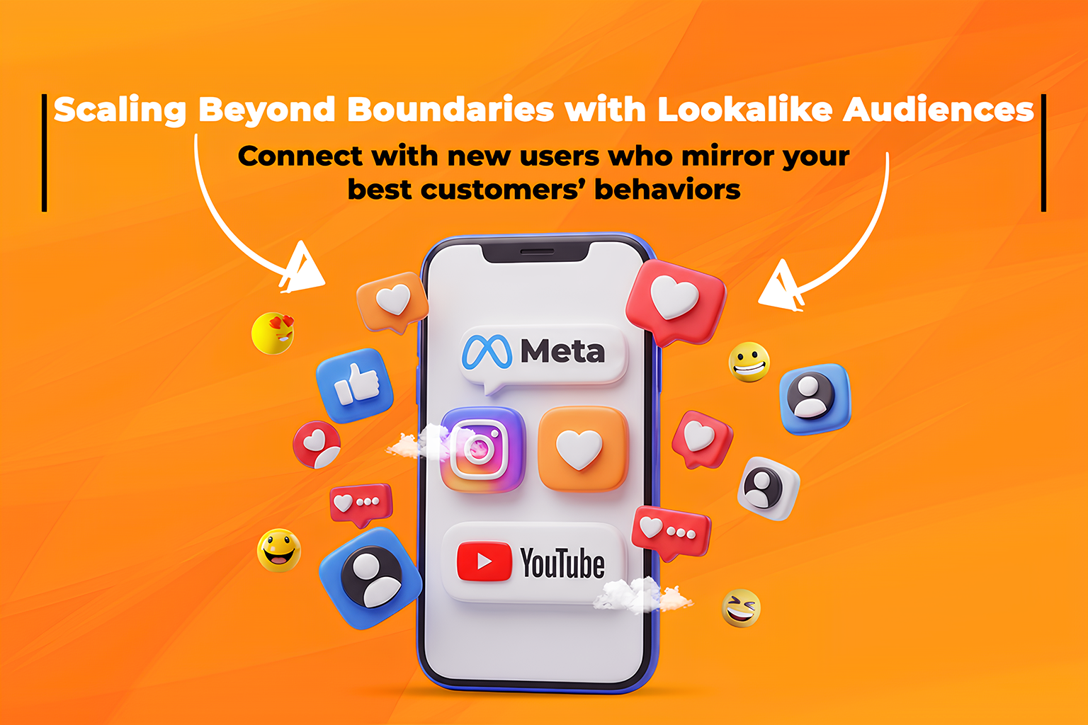 Diagram showing a source audience expanded into a lookalike audience