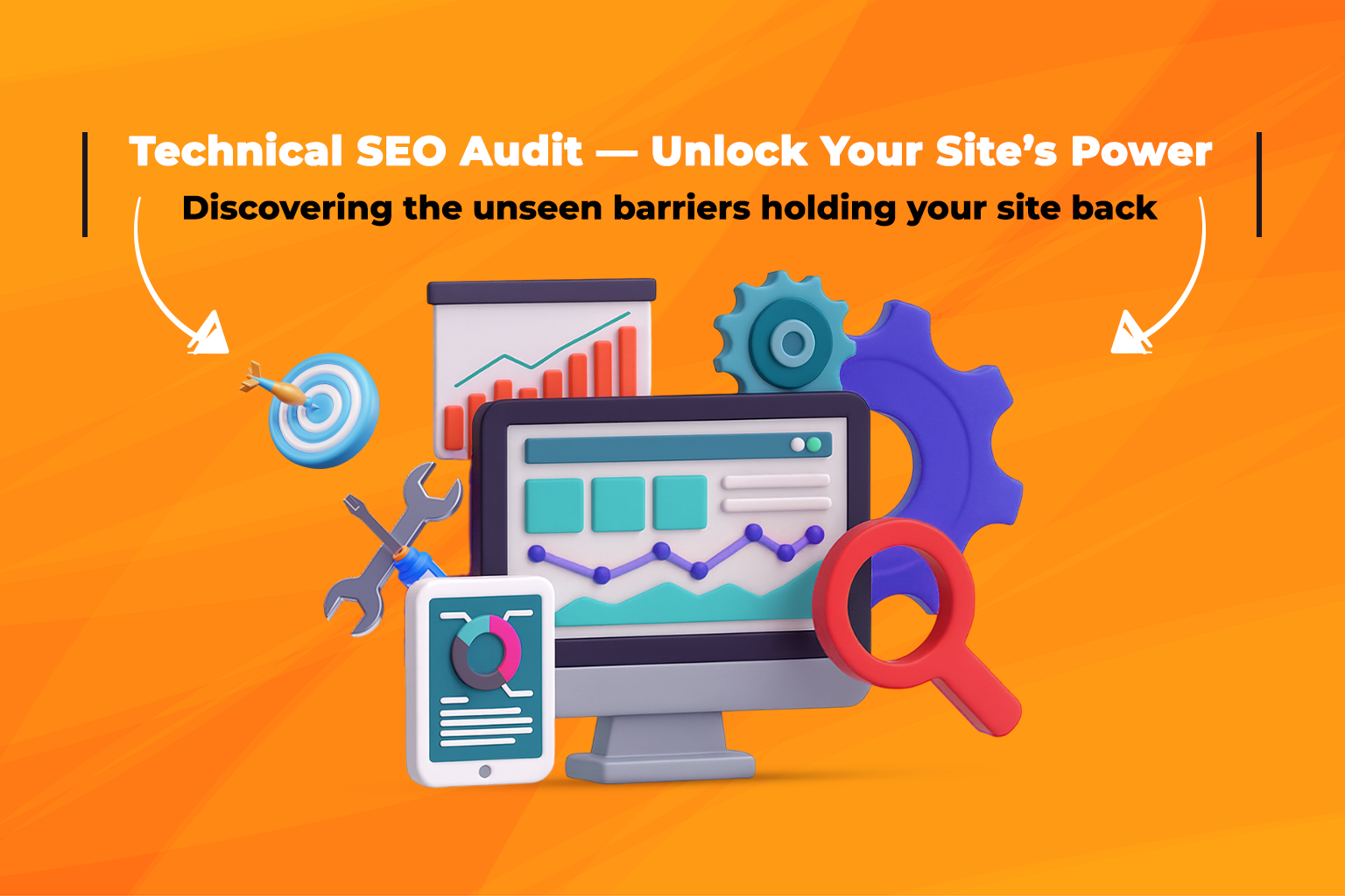  Checklist illustrating common elements reviewed during a technical SEO audit