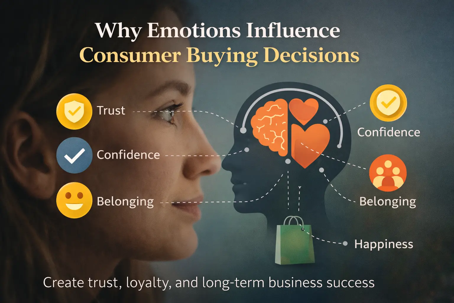 Emotional branding psychology showing how emotions influence consumer buying decisions