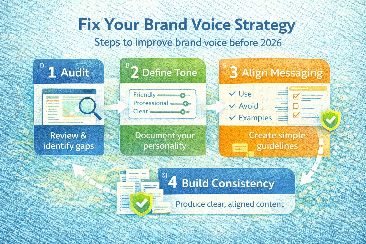 Steps to fix and improve brand voice strategy before 2026