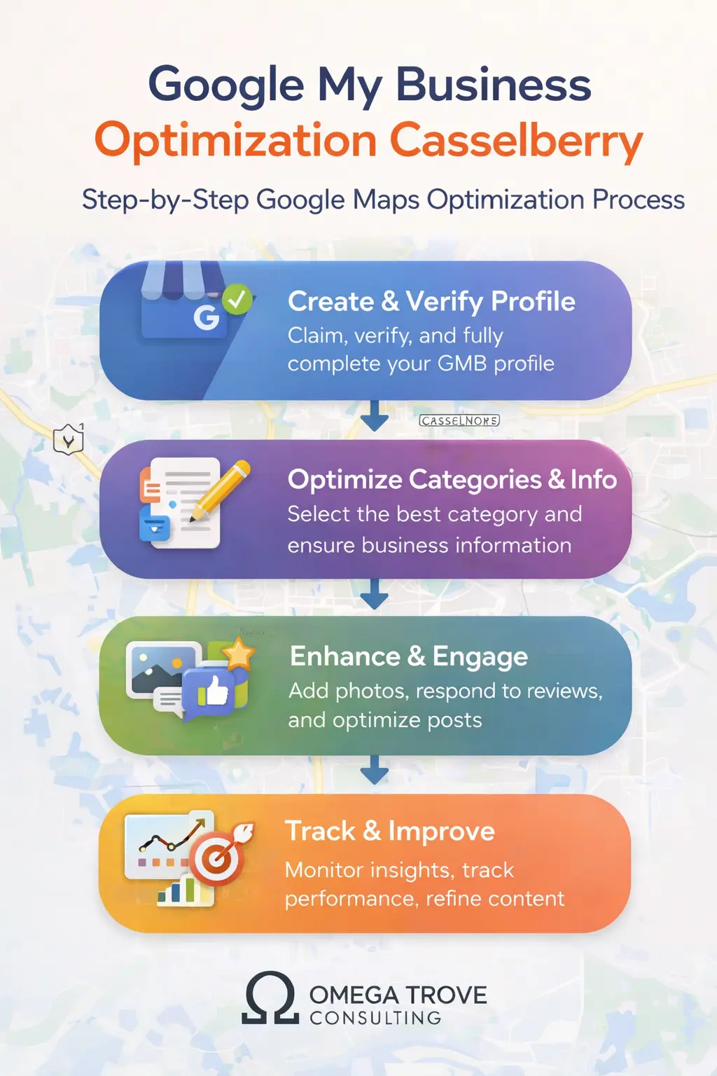 Google My Business Optimization Casselberry step-by-step Google Maps process