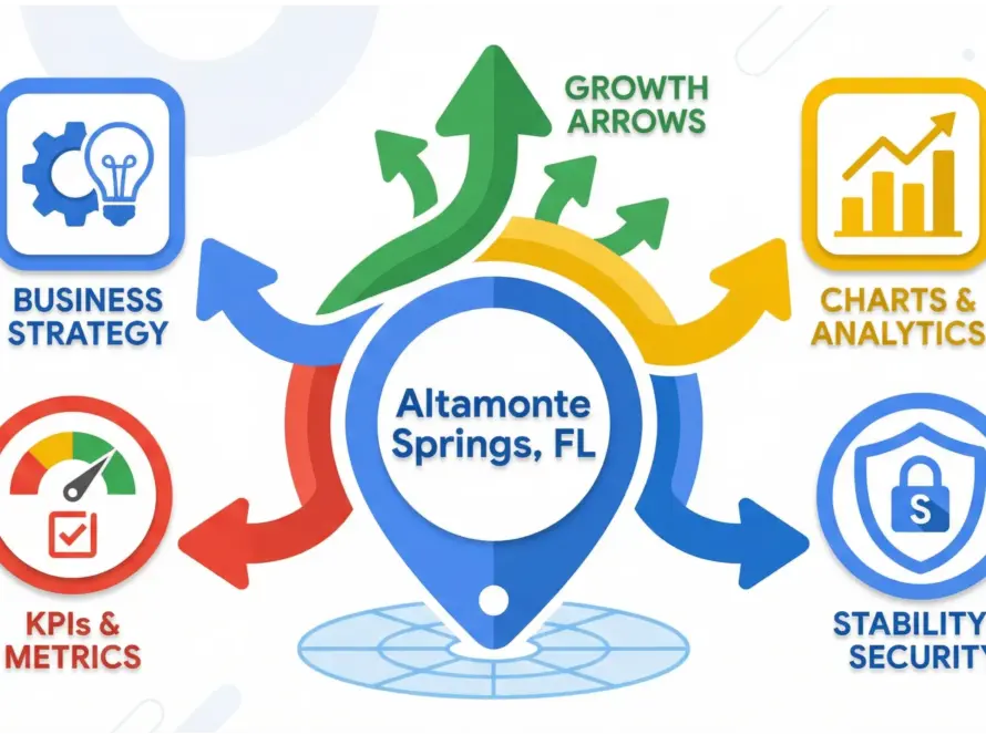 Altamonte Springs business consulting infographic showing strategic growth and scalable success