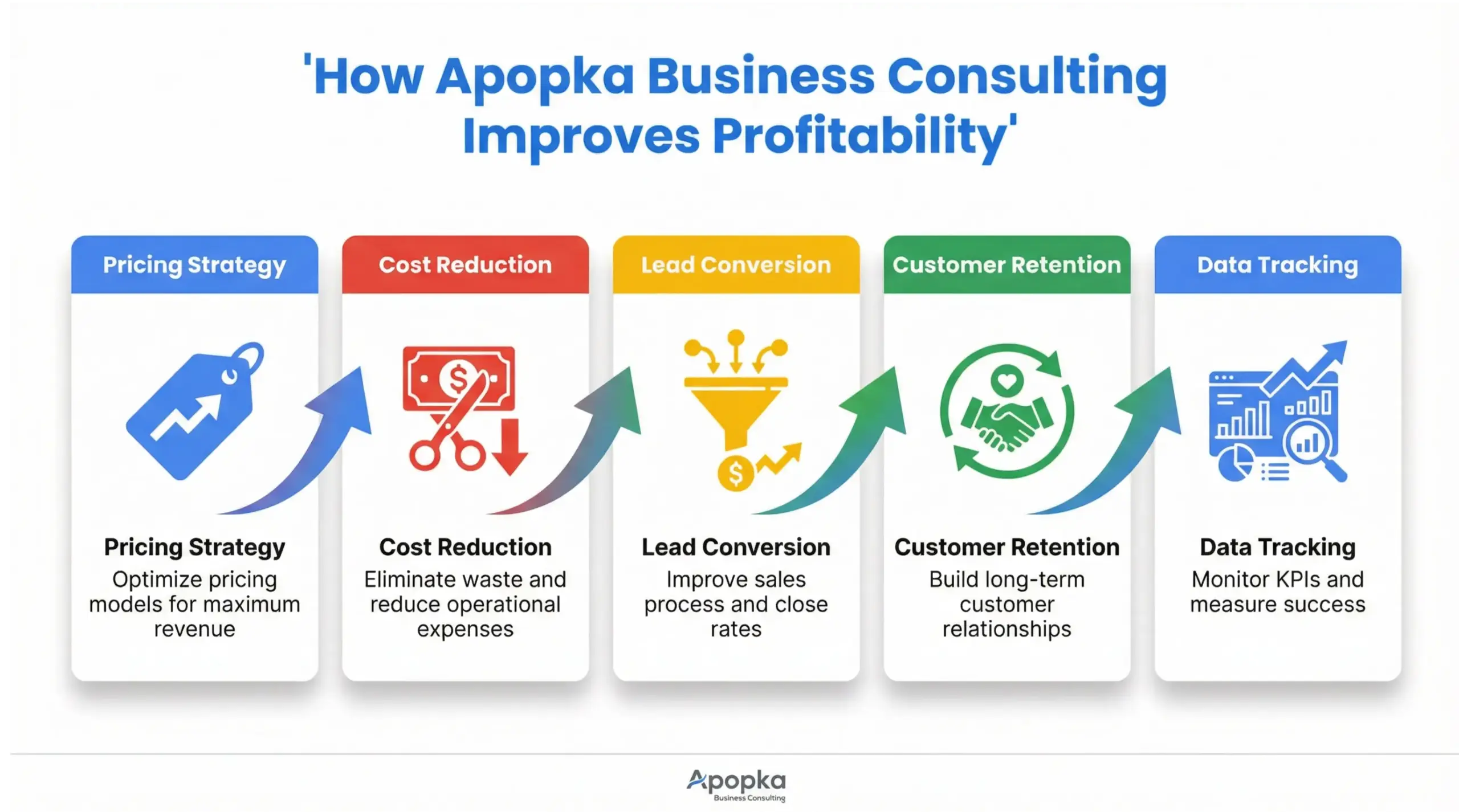 Apopka business consulting profitability optimization infographic for local companies