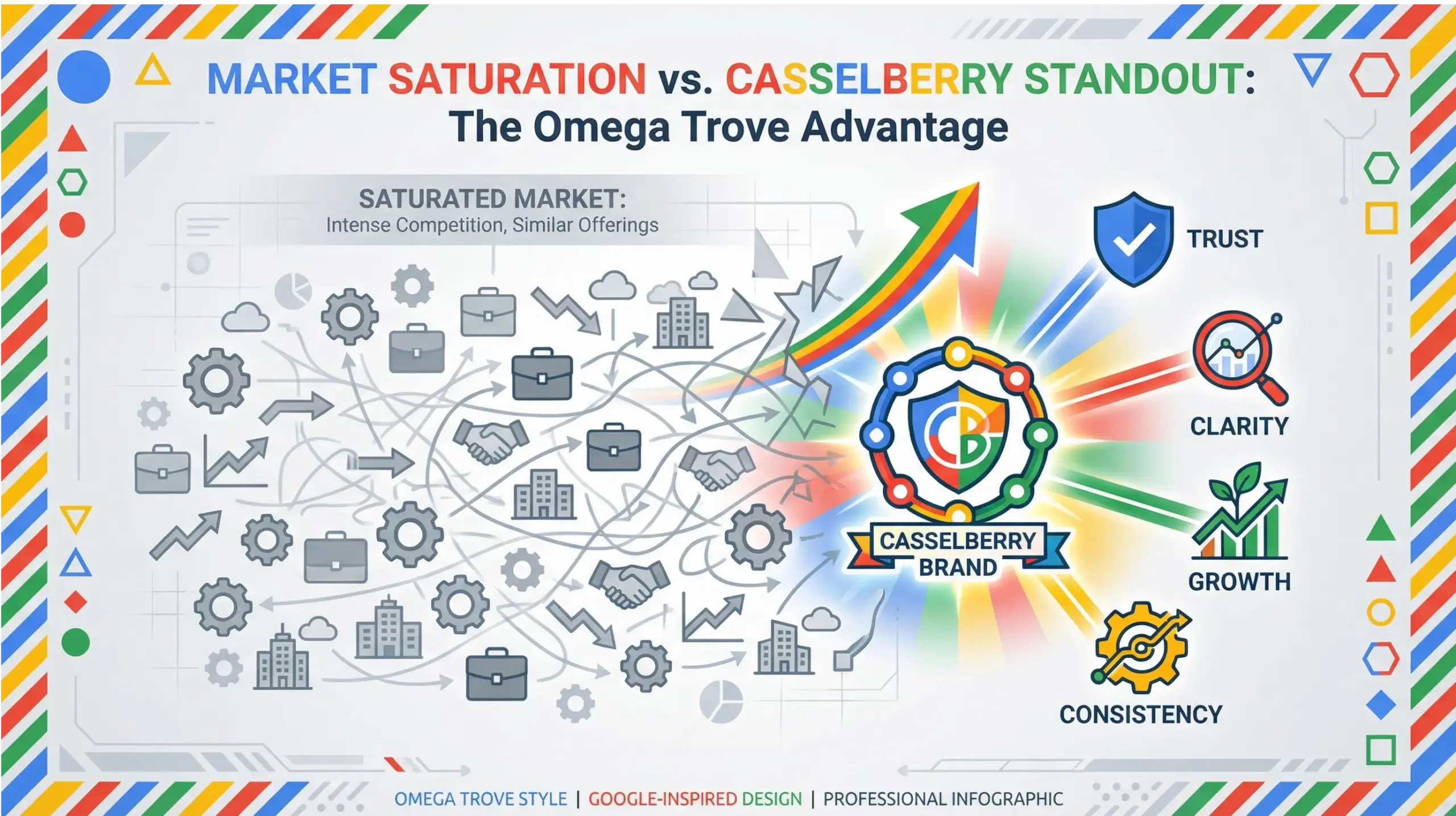 Casselberry branding infographic showing how local businesses stand out in a saturated market