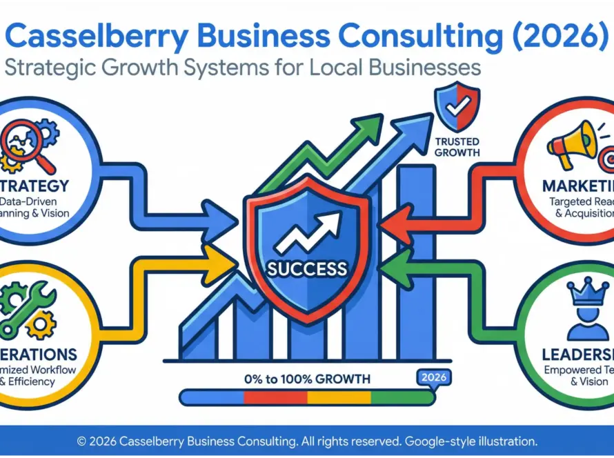 Casselberry business consulting infographic showing strategic growth systems for local businesses in 2026