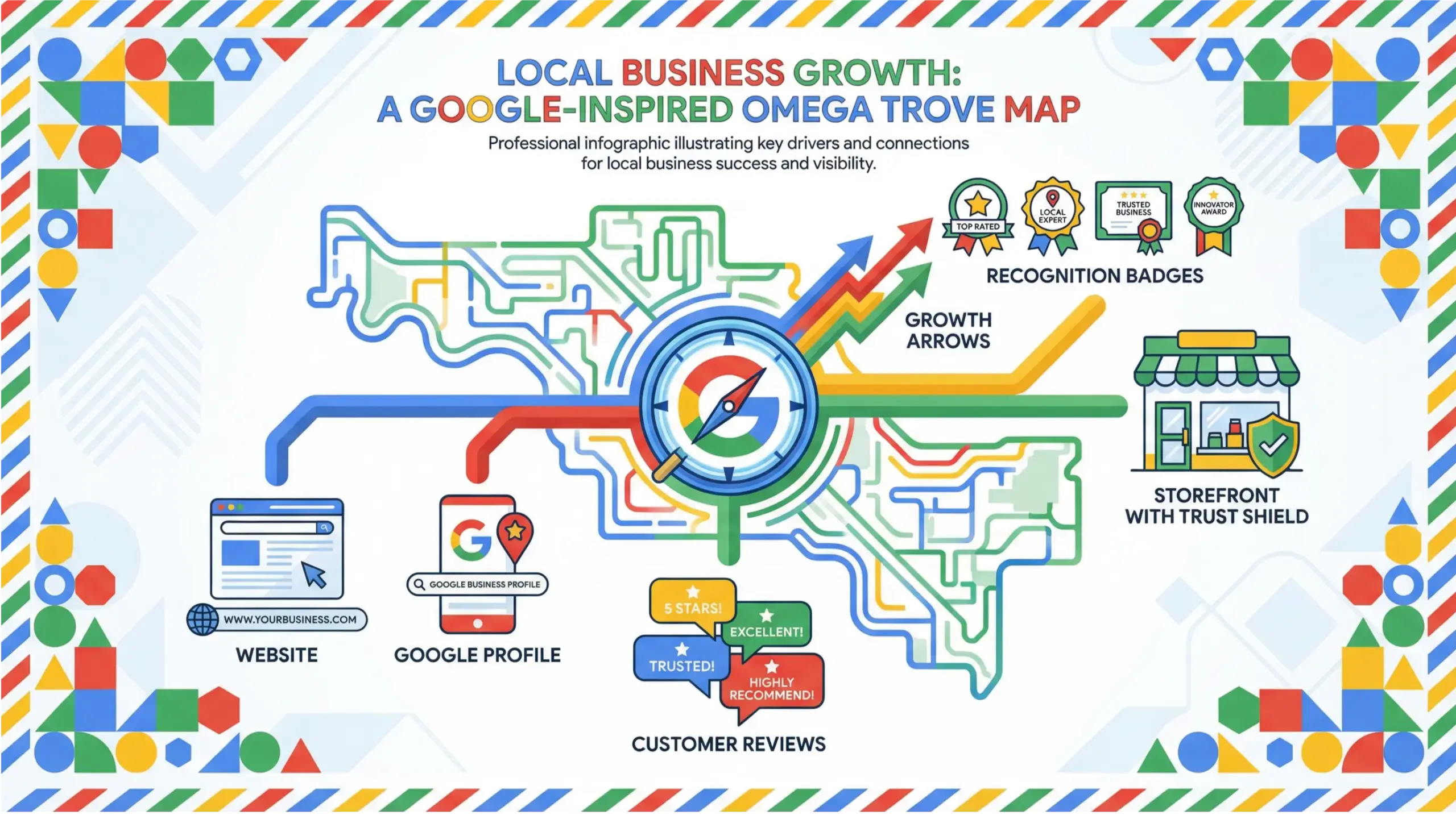 Longwood branding infographic showing how local businesses build trust, recognition, and growth in the Longwood market