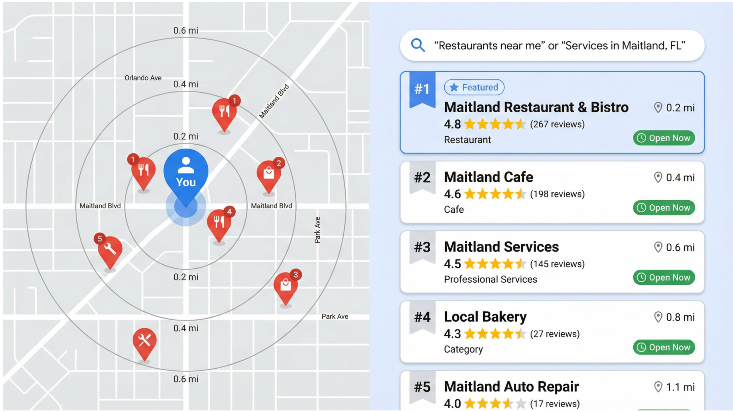 Maitland Google Maps optimization through a fully built Google Business Profile