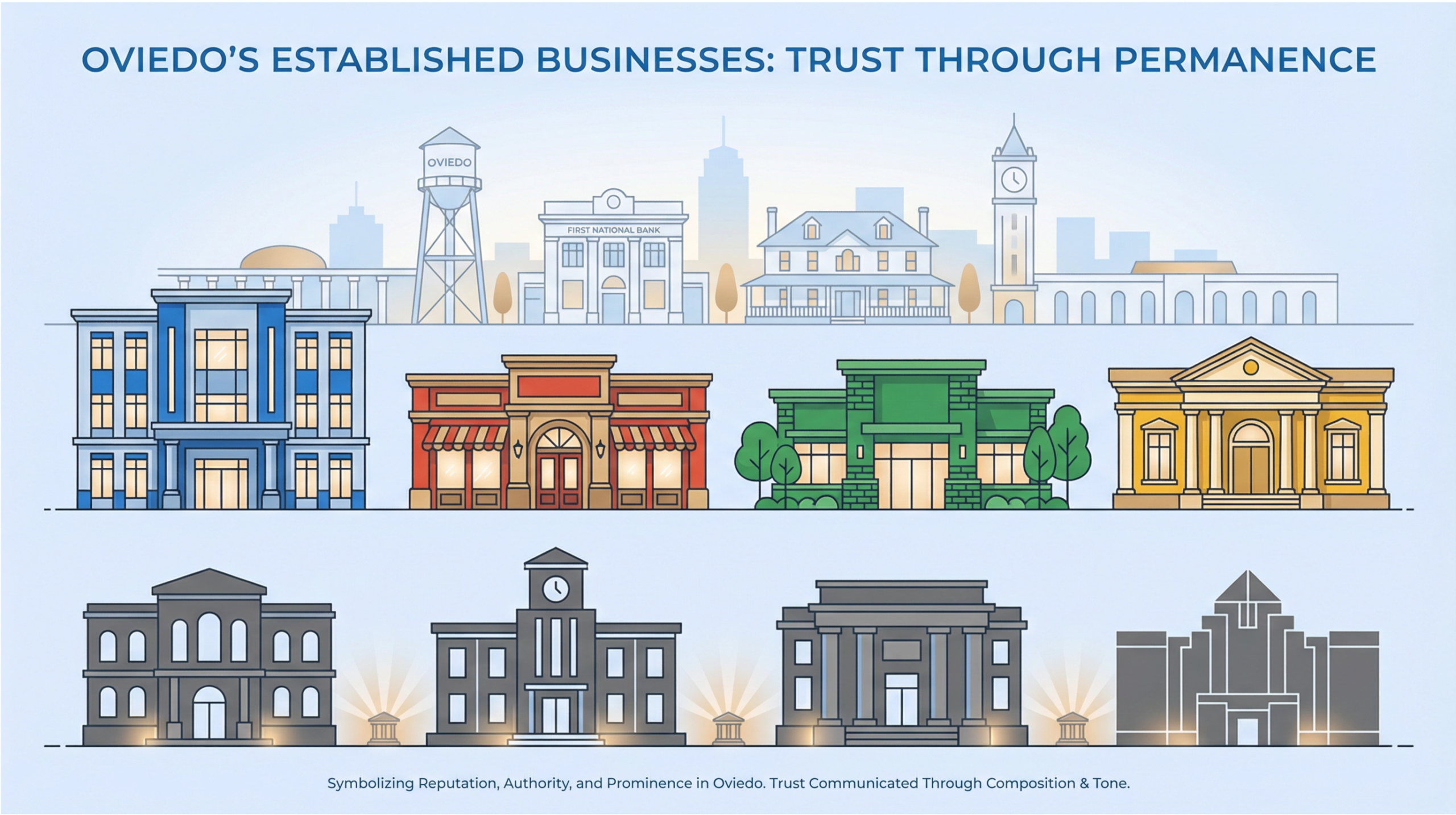 Established Oviedo businesses representing trust and local authority