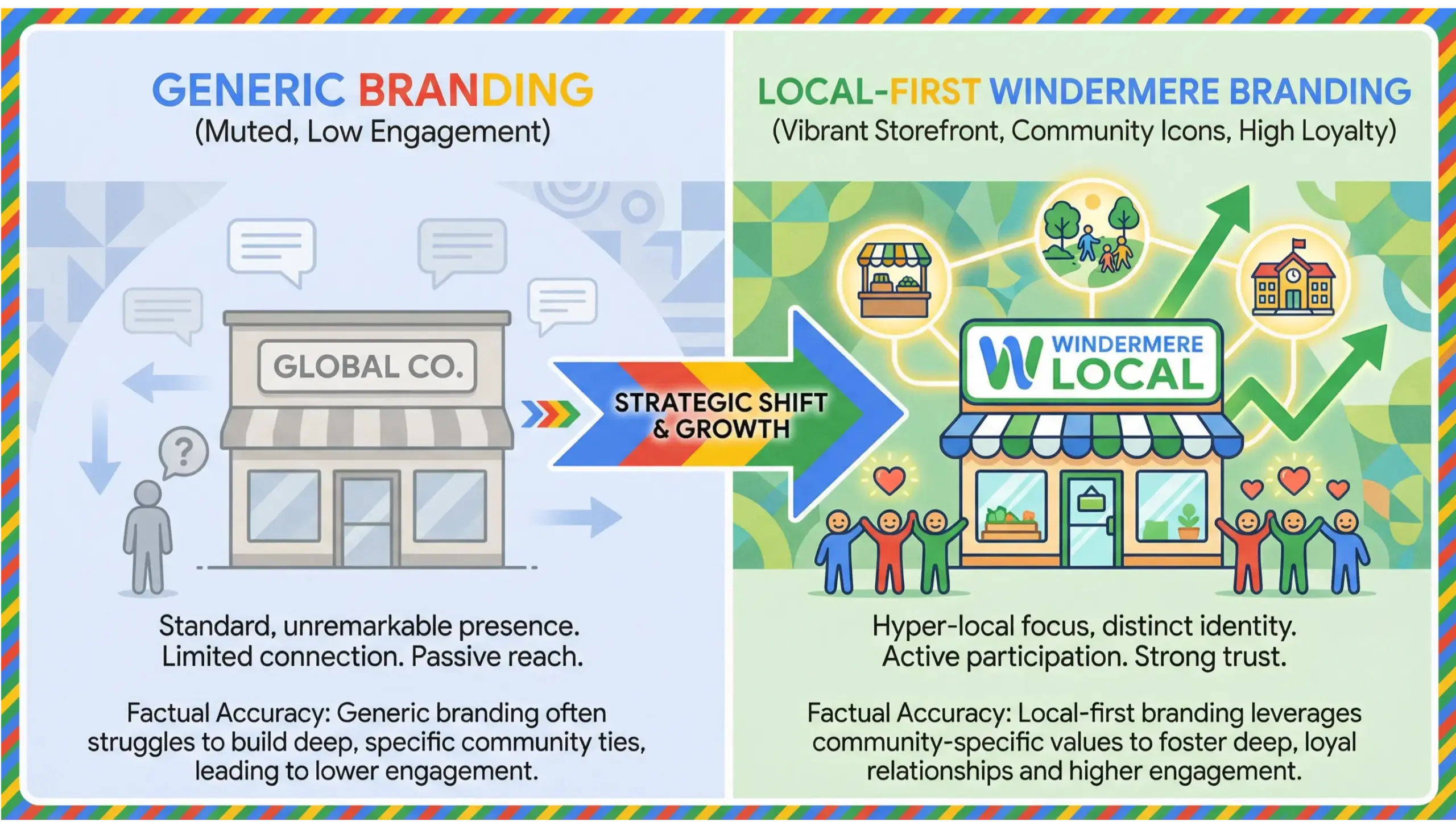 Windermere branding infographic highlighting the local-first branding advantage for Windermere businesses