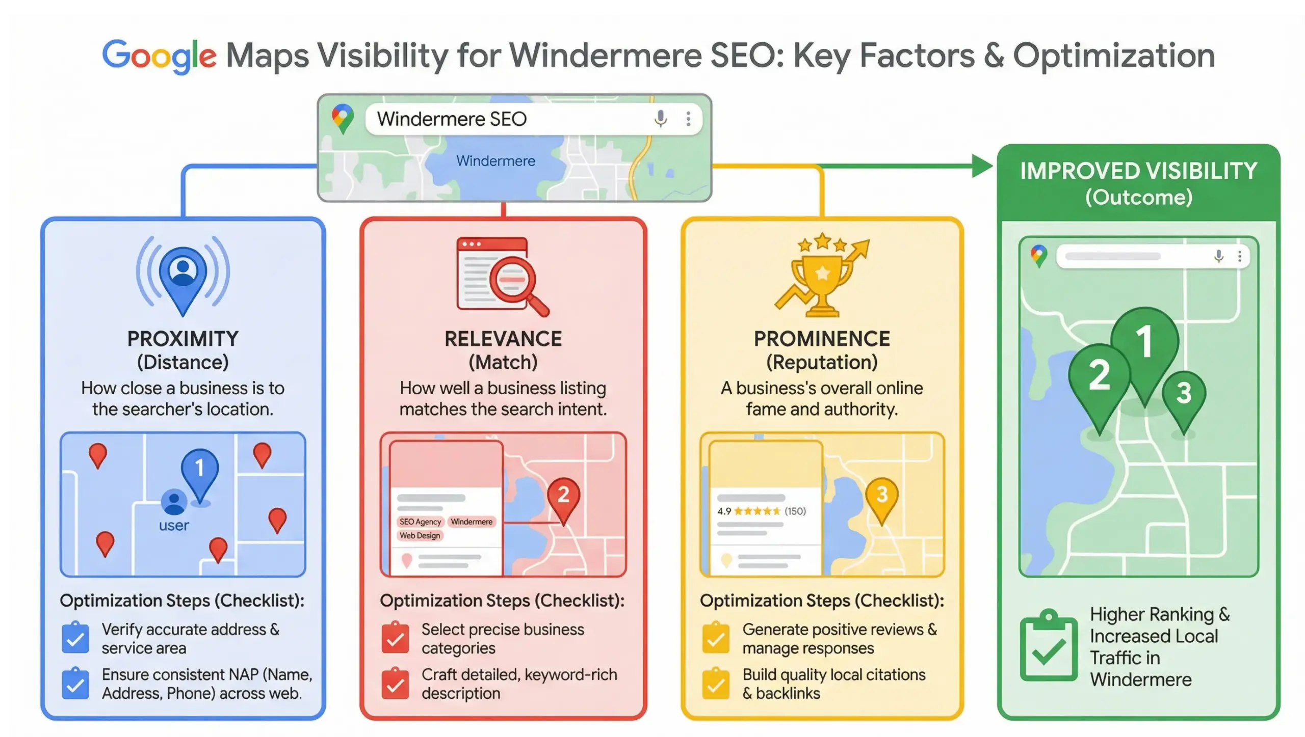 Windermere SEO competitive market infographic comparing local businesses and search visibility