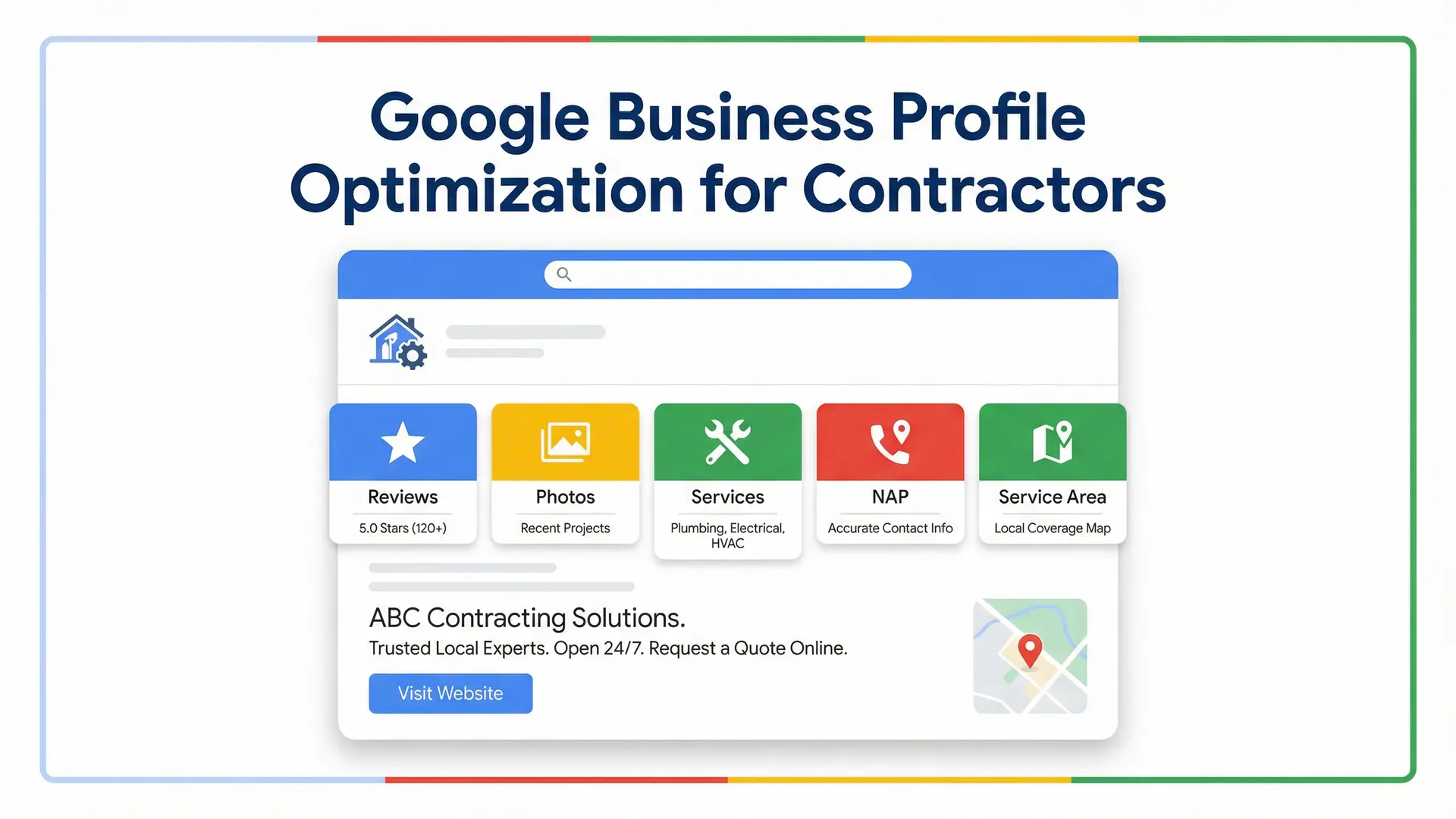Google Business Profile optimization infographic for contractors in Altamonte Springs