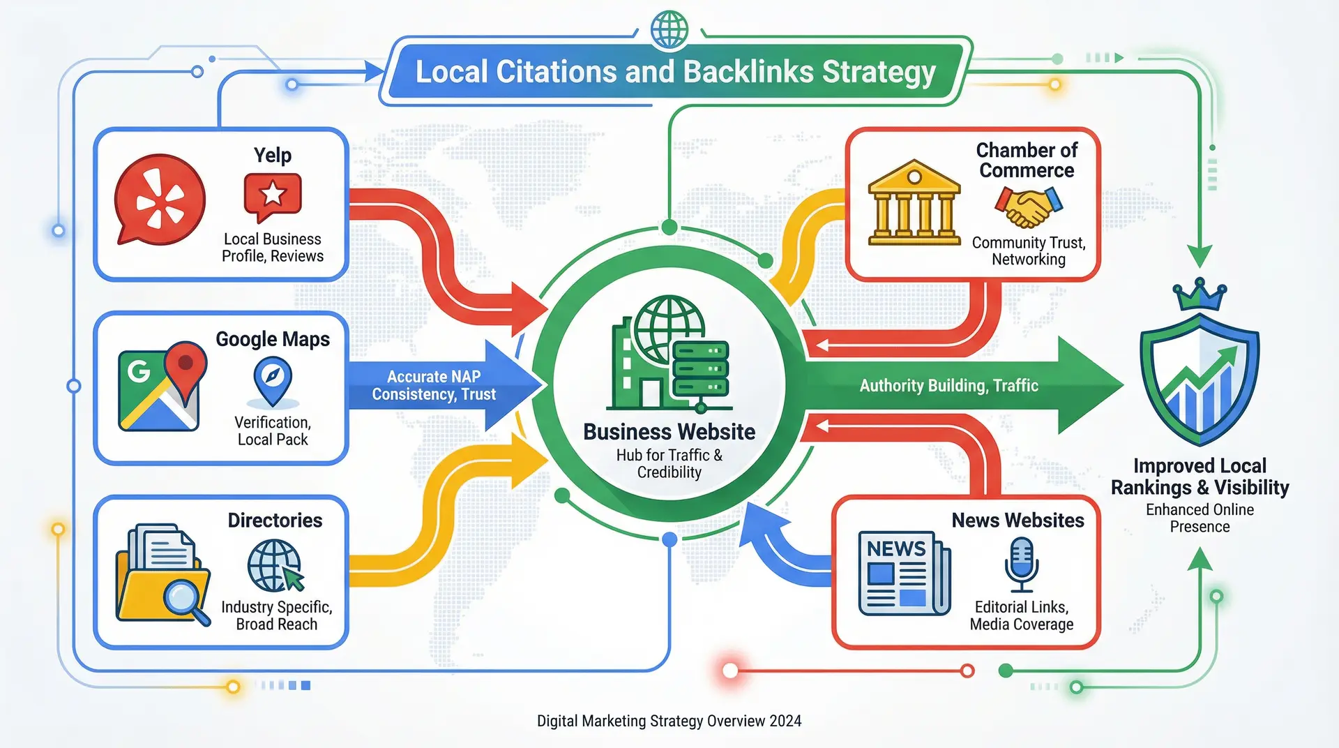  infographic showing local citation and backlink strategy for kissimmee business seo